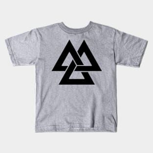 Ritual viking valknut amulet graphic illustration Kids T-Shirt